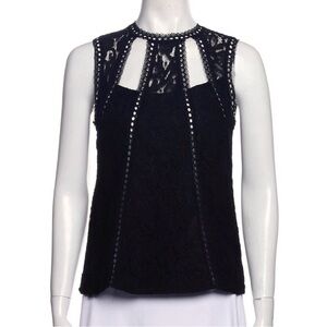 ALEXIS Black Lace cut-out top